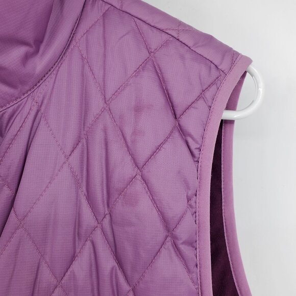 L.L. Bean Purple Quilted Zip Up Farm Chore Prep Sleeveless Winter Vest Medium - Picture 7 of 12